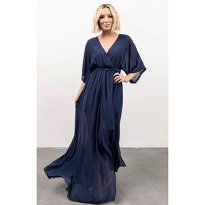 Elegant Navy Blue Maxi Dress
